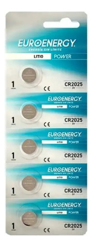 5 X Pilas Euroenergy 2025 Cr2025 3v Alarmas / Llaves