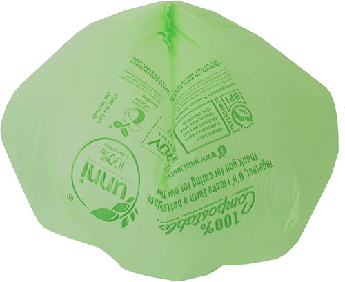 Unni Bolsas 100% Compostables, De 4 Galones, 15 Litros, 1...