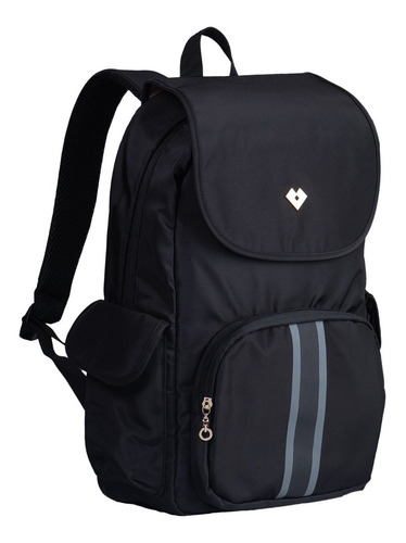 Mochila Laptop Mujer Juvenil Escolar, Backpack Viaje Luckyly Color Negro