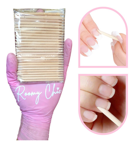 200 Palitos De Naranjo Para Uñas Manicure