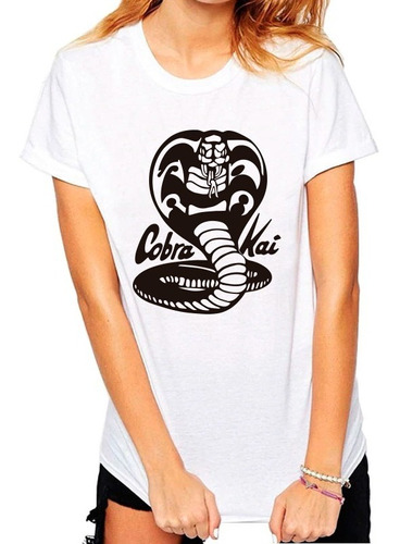 Camiseta Femenina Cobra Kai (100% Algodón)