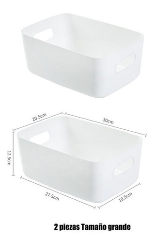 Set 3 Caja organizador Plástica Blanco 3 Size 