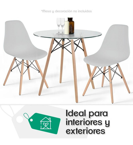 Imagen 6 de 6 de Kit De 4 Sillas Tipo Eames Colores Minimalistas Stay Elit