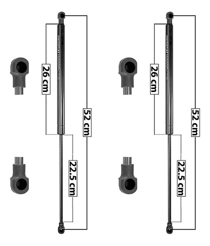 (2) Amortiguadores 5a Puerta Peugeot 206 2000-2008 Spart