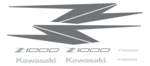 Adhesivos compatibles con Kawasaki Z1000 2012, negros, 02 colores, Kawasaki Z1000 Abs, negro