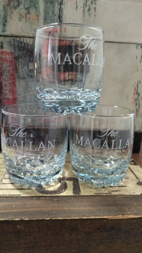 3 Vasos Whisky Macallan Jack Daniel's 300 Mls ! Únicos !