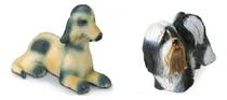 Comprar Miniaturas Realistas Kit Com 2 Cachorros Pintado A Mão Novos