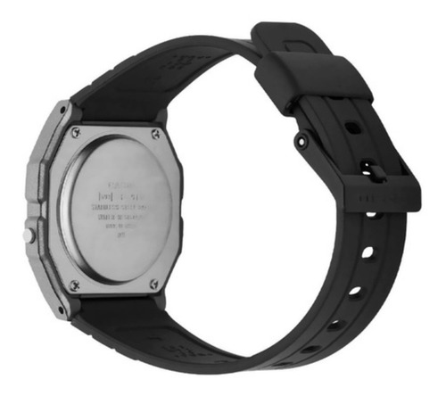 Imagen 2 de 3 de Reloj pulsera Casio Collection F-91 de cuerpo color gris, digital, fondo gris, con correa de resina color negro, dial negro, minutero/segundero negro, bisel color gris y hebilla simple