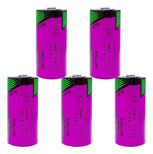 (5pack) Tl5955 Batería 3.6v 2/3aa 1650mah Tadiran 3.6 ...