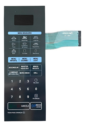 Membrana Teclado Microondas Generica Mh7043r Espelhada