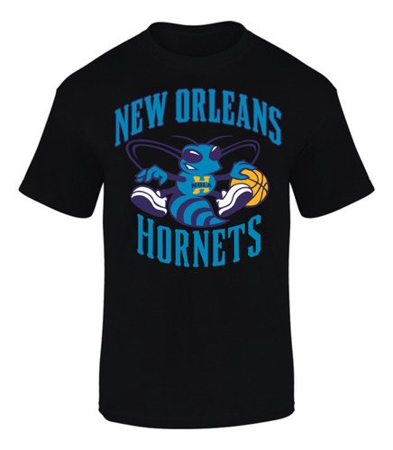 Camiseta Manga Corta New Orleans Hornets Series Black