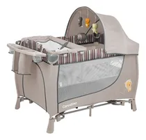 Comprar Carestino Marsella cuna corral rayada con cambiador y bolso