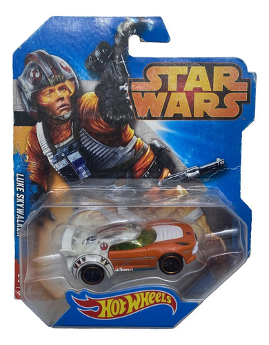 Hot Wheels Star Wars Character Cars - Luke Skywalker Color Naranja Claro