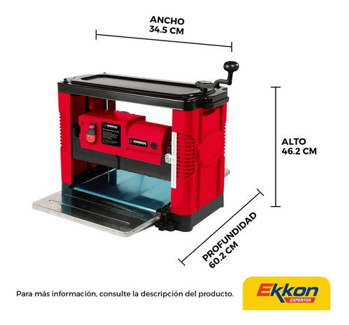 Imagen 2 de 8 de Cepilladora De Banco 330 Mm 1500 W Kommberg Carpintería