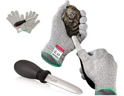 Rockland Guard Oyster Shucking Set - Guantes Resistentes A