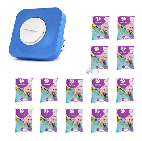 Kit Clorador Flutuante Com 14 Pastilhas Cloro Para Piscina