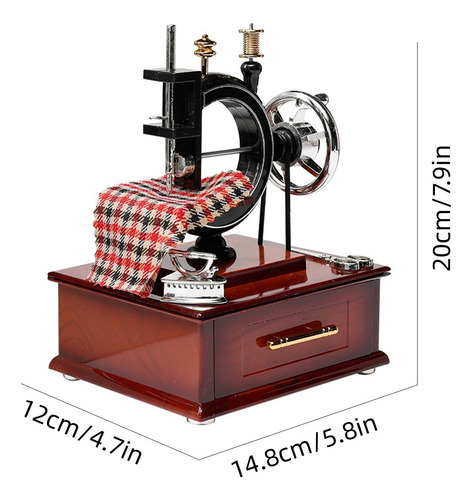 Caja De Música Para Máquina De Coser E, Adornos Decorativos