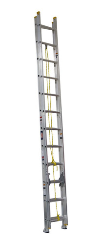 Escalera De Extensión Aluminio 24 Escalones 7.3m Akron 82-02 Color Plateado