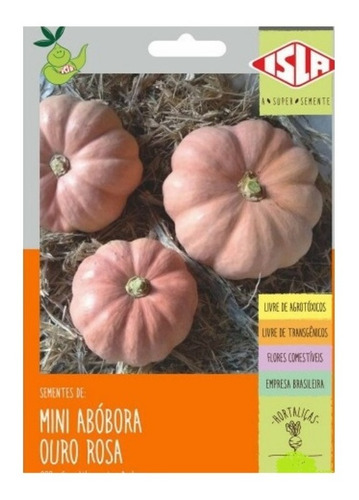 Imagem 1 de 2 de Sementes De Mini Abóbora Ouro Rosa
