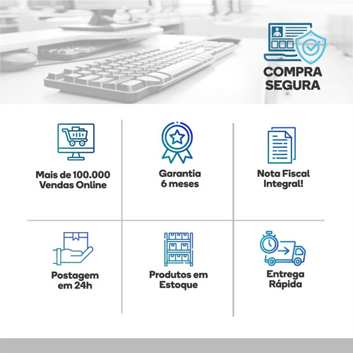 Imagem 3 de 3 de Cpu Montada Core I5 8gb Ssd 480gb Windows 10 Pró