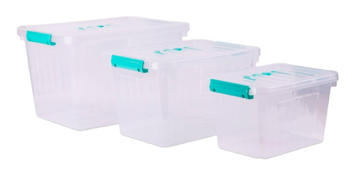 Caja Organizadora De Plastico Floresta 6 Litros X 8 Unidades
