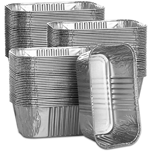 Paquete De 100 Bandejas De Aluminio Mini Pan, 1 Lb, Ban...