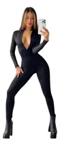 Comprar Catsuit Mujer Mono Manga Larga Cierre Elastizado Sexy Comodo