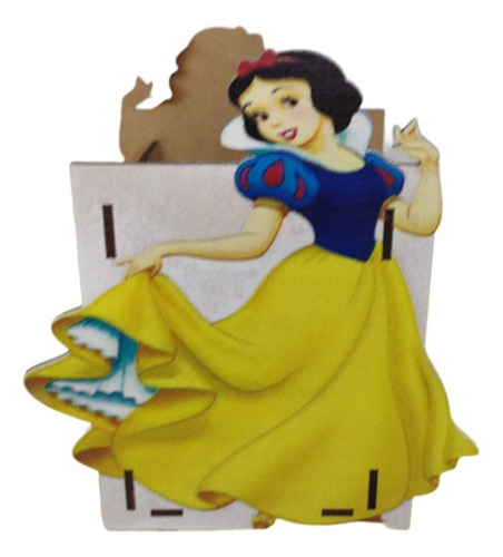 Caja Bolo Princesas Disney 10 Pzs Madera Mdf
