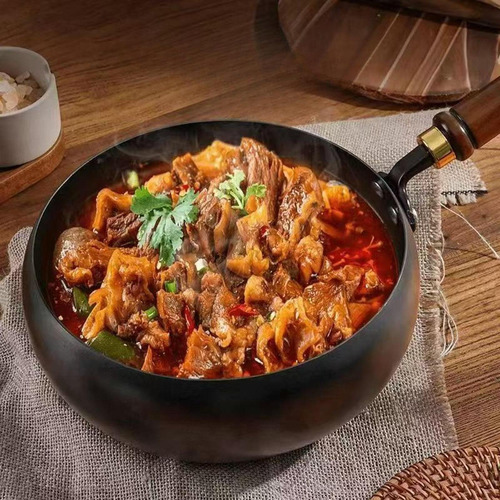 Wok Chino De 9,45 Pulgadas, Cocina De Tapa De Madera