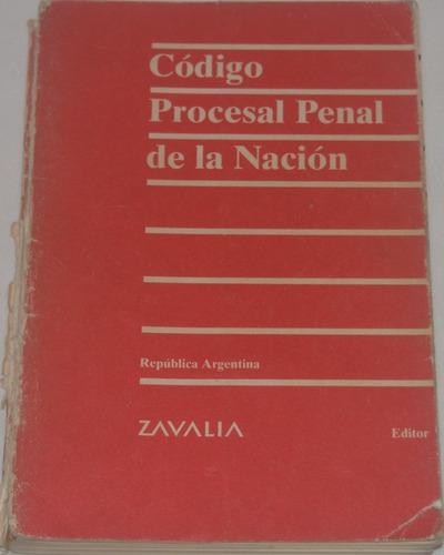 Código Procesal Penal De La Nación Zavalia G01f