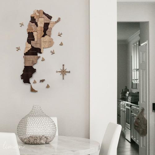 Mapa Madera Argentina Design