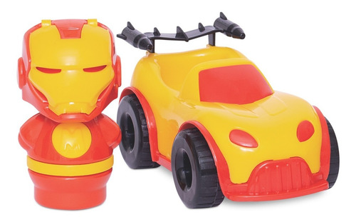 Imagem 3 de 10 de Brinquedo Para Bebê Baby Heróis Esquadrão 4 Bonecos 4 Carros