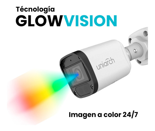 Uniarch Kit De Seguridad Kit-104fw-plus-6ccc 6 Cámaras Análogas Alta Definición Bullet 1080p 2mp Imagen A Color 24/7 Protección Exterior Ip67 Máxima Seguridad Fácil Instalación 104f Cctv