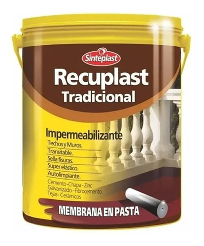 Recuplast Tradicional 10 Lts Membrana En Pasta Techos Muro C