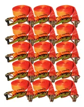Comprar 15 Kits Cintas Com Catracas 3 Toneladas 9 Metros Caminhão Laranja