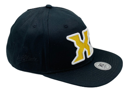 Imagen 1 de 4 de Jockey X1 Negro Dorado - Gorro Snapback