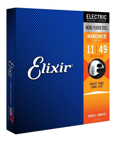 Cuerdas De Guitarra Electrica 11-49 (envio Gratis) Elixir