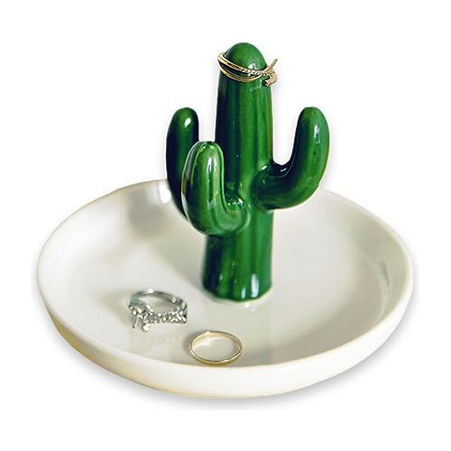 Porta Anillos De Cactus, Bandeja De Joyería De Escrito...