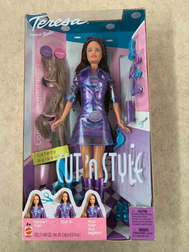Barbie Teresa Cut N Style 2002 Antiga Amiga Acessórios