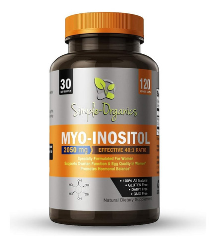 Suplemento De Myo Inositol, Con D-chiro-inositol, 2050mg