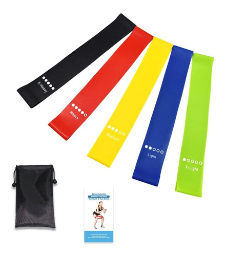 Resistencia Banda De Resistencia Ejercicio Yoga Kit 5pcs