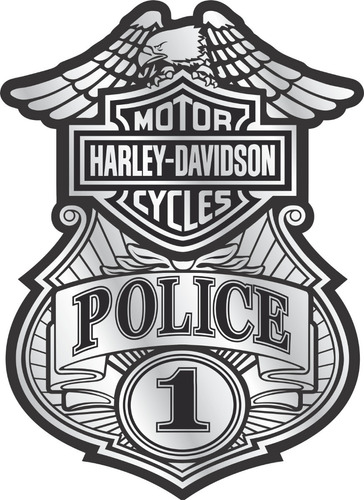 Combo Parche Reflectivo Harley Police