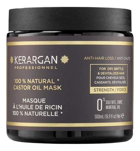 Kerargan - Mascarilla Capilar Anticaida Con Aceite De Ricino