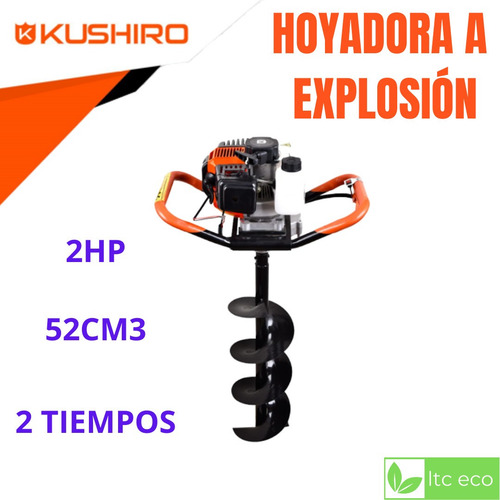 Imagen 2 de 10 de Hoyadora Motor A Explosion 52cc Con Mecha 20cm Y 60cm Largo