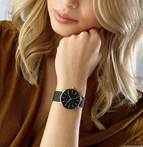 Ax Armani Exchange Reloj Negro Con Correa De Malla De Acero