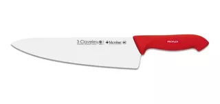 Cuchillo Cocinero 20cm 3 Claveles 8251 Proflex Acero Rojo