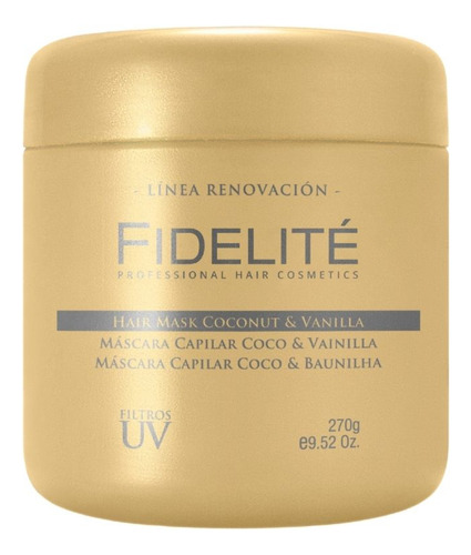 Mascara Capilar Coco y Vainilla 270gr + Mythical Elixir Oil Fidelite Aceite de Argan Serum Reparador Brillo 10ml Regalo Travel Size Linea Renovación