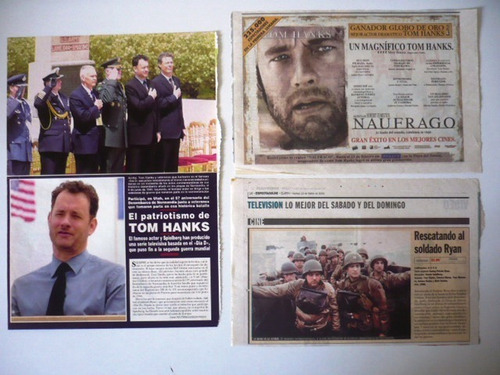 Tom Hanks Lote De Clippings Recortes Originales