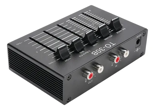 Phono Preamp Equalizzatore 3 Bande Con Alimentazione Isolata – Amplificatore Per Giradischi, Controllo Volume E Bilanciamento