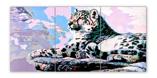 Cuadro Triptico Leopardos Varios Modelos 48x99 (6)